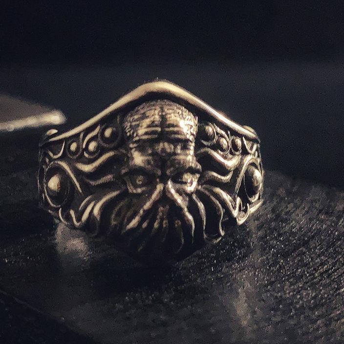 New Cthulhu Ring Men's Trendy Plated Dream Ring Adjustable Ring Dark Magic Mythology Jewelry