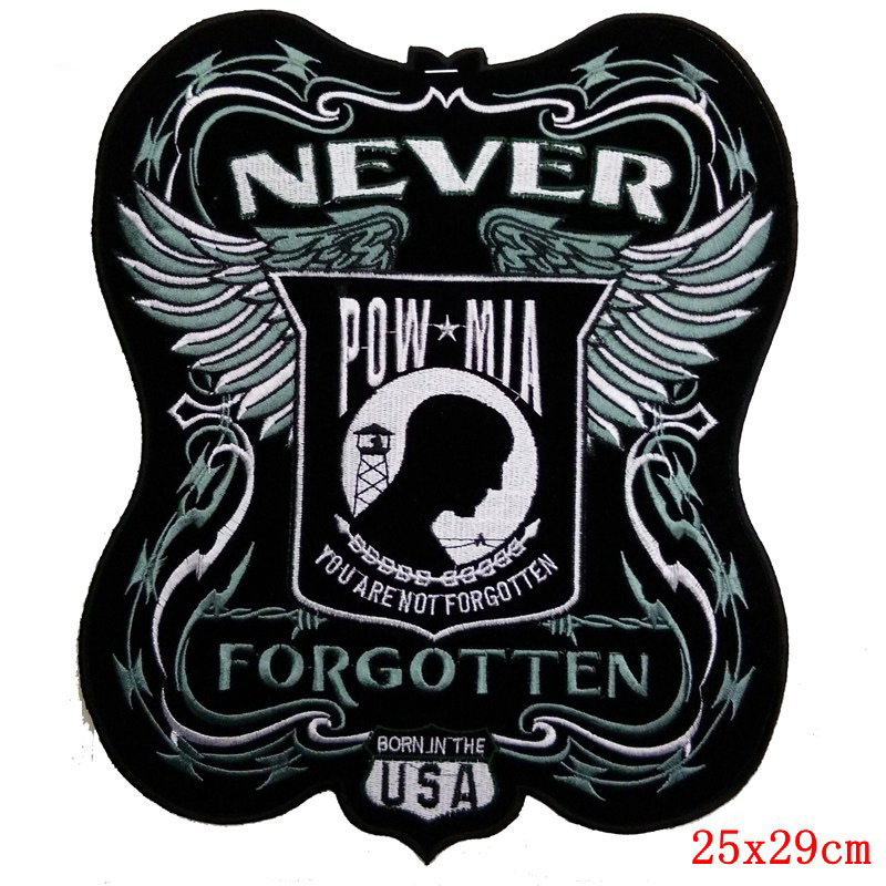 New foreign trade embroidery punk back label cloth patch clothing accessories motorcycle label patch spot wholesale