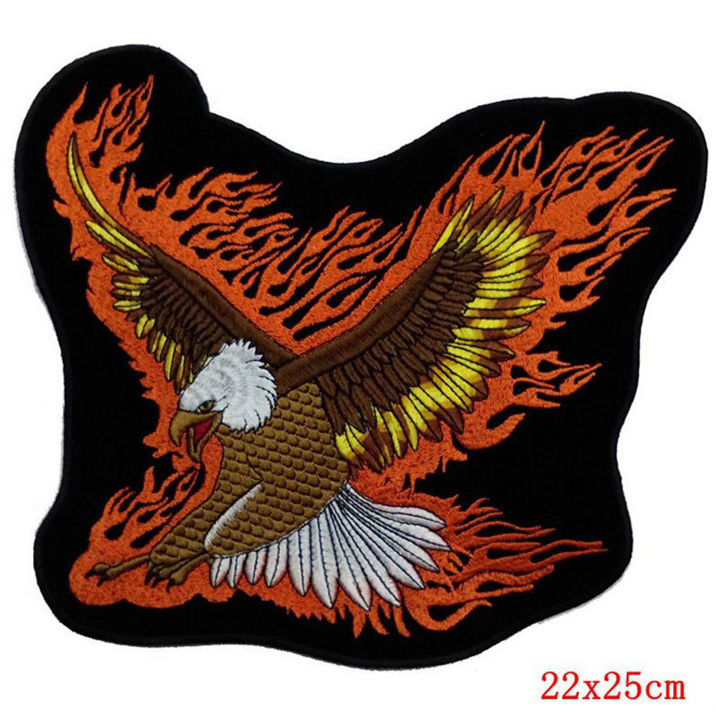Spot cross-border supply of hot-selling large-size punk clothing accessories embroidery patch foreign trade wholesale
