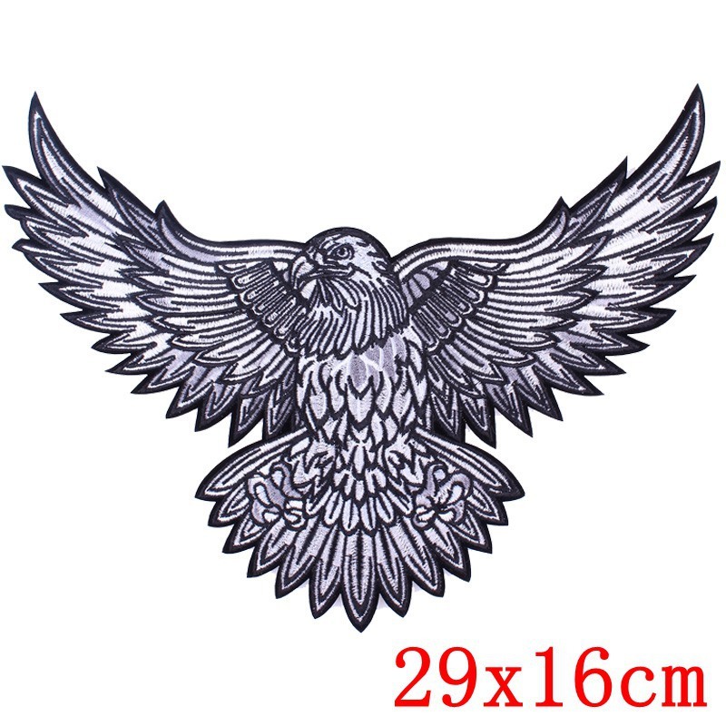 Spot cross-border supply of hot-selling large-size punk clothing accessories embroidery patch foreign trade wholesale
