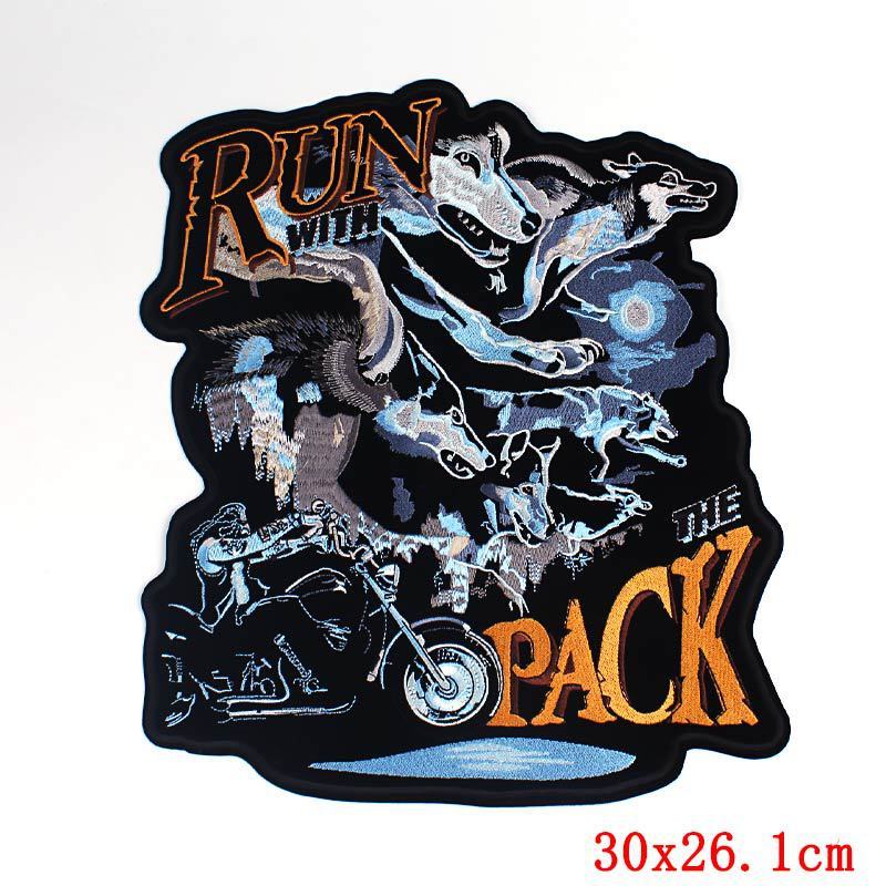 Factory direct sales new punk large cloth patch computer embroidery clothing accessories hot melt adhesive patch one piece