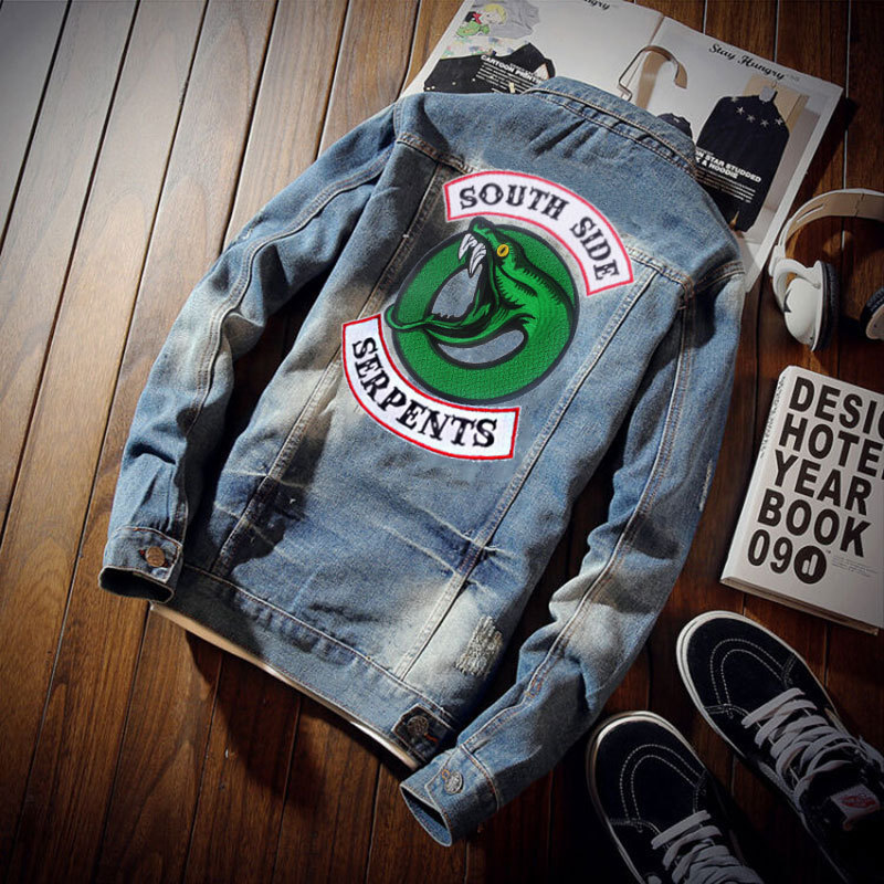 New foreign trade embroidery punk back label cloth patch clothing accessories motorcycle label patch spot wholesale