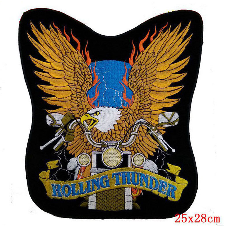 Spot cross-border supply of hot-selling large-size punk clothing accessories embroidery patch foreign trade wholesale