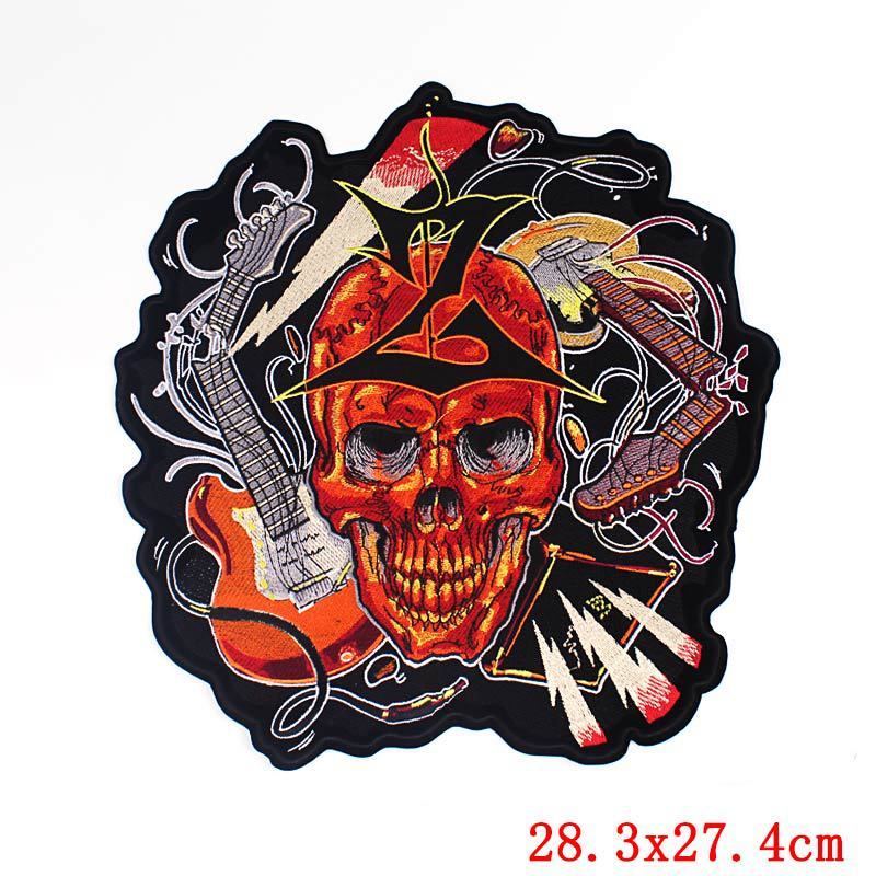 Factory direct sales new punk large cloth patch computer embroidery clothing accessories hot melt adhesive patch one piece