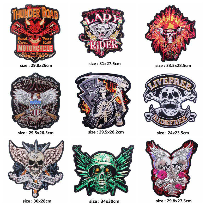 AliExpress specializes in punk large cloth patches computer embroidery clothing auxiliary DIY decorative cloth patches one piece wholesale