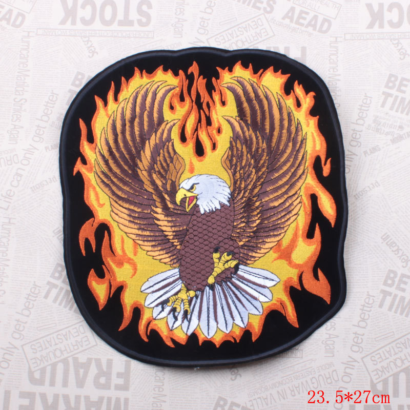 Spot cross-border supply of hot-selling large-size punk clothing accessories embroidery patch foreign trade wholesale