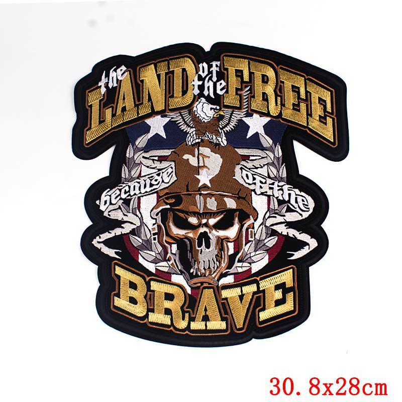 Factory direct sales new punk large cloth patch computer embroidery clothing accessories hot melt adhesive patch one piece