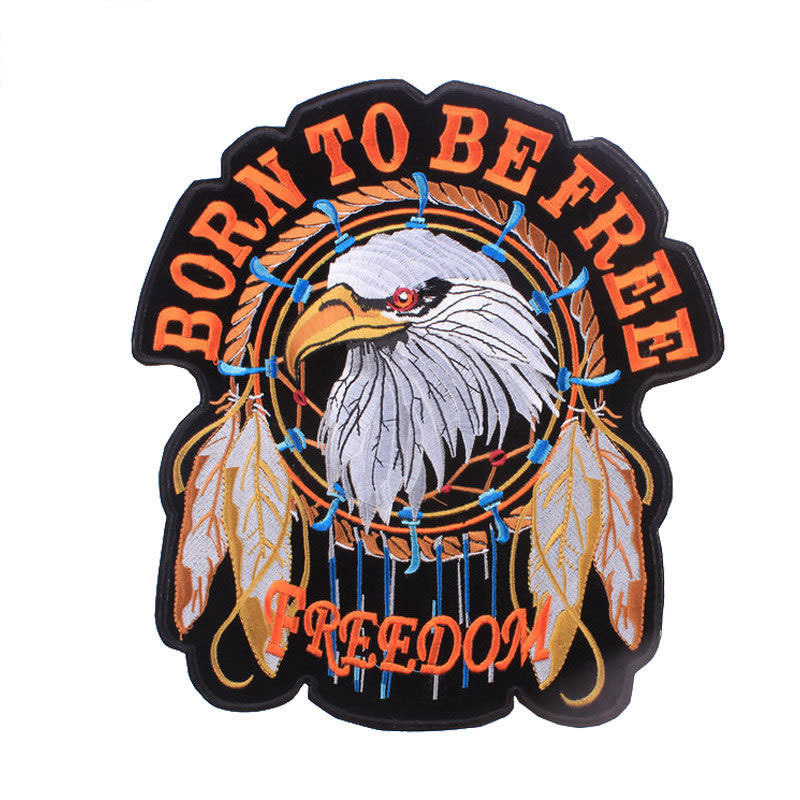 Spot cross-border supply of hot-selling large-size punk clothing accessories embroidery patch foreign trade wholesale