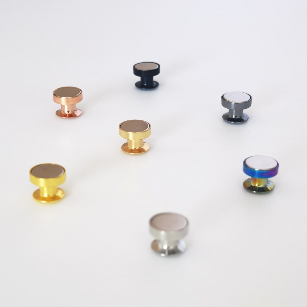 Pin-to-Magnet Adapter – Luxury Metal Clutch with Strong Magnet