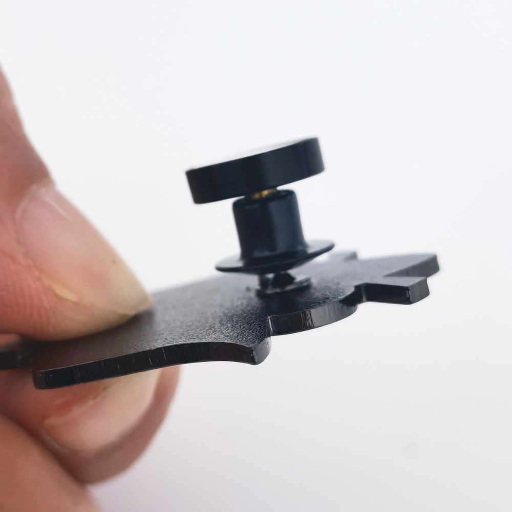 Pin-to-Magnet Adapter – Luxury Metal Clutch with Strong Magnet