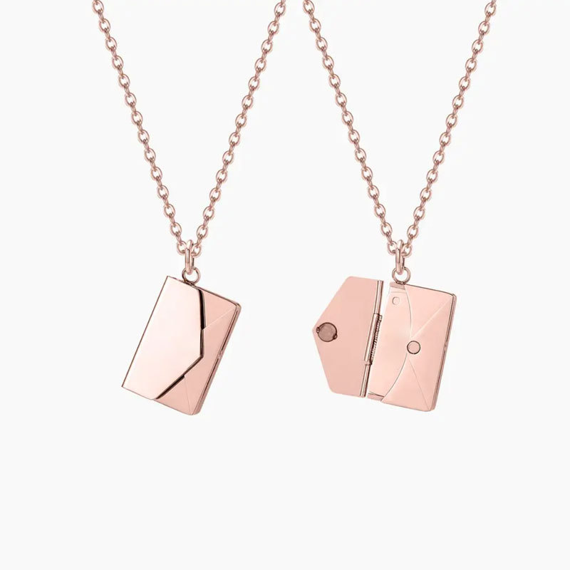 European and American cross-border 18k gold non-fading couple book pendant necklace personality DIY love opening and closing book sweater chain