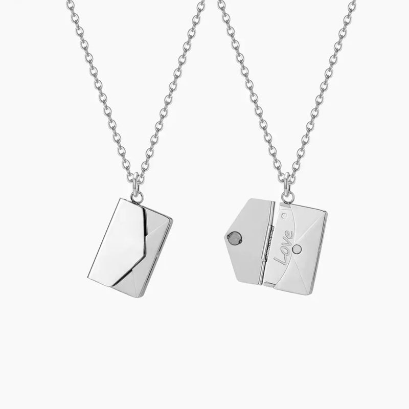 European and American cross-border 18k gold non-fading couple book pendant necklace personality DIY love opening and closing book sweater chain