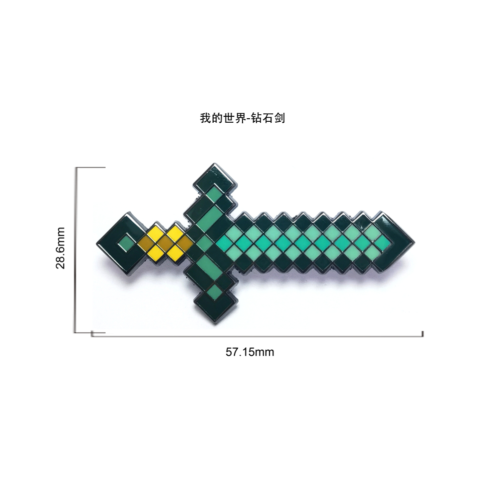 Diamond Sword & Totem of Undying Pins – Minecraft-Inspired Enamel Pin Set