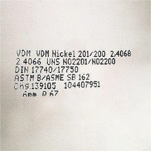 Nickel Alloy 201 Sheet