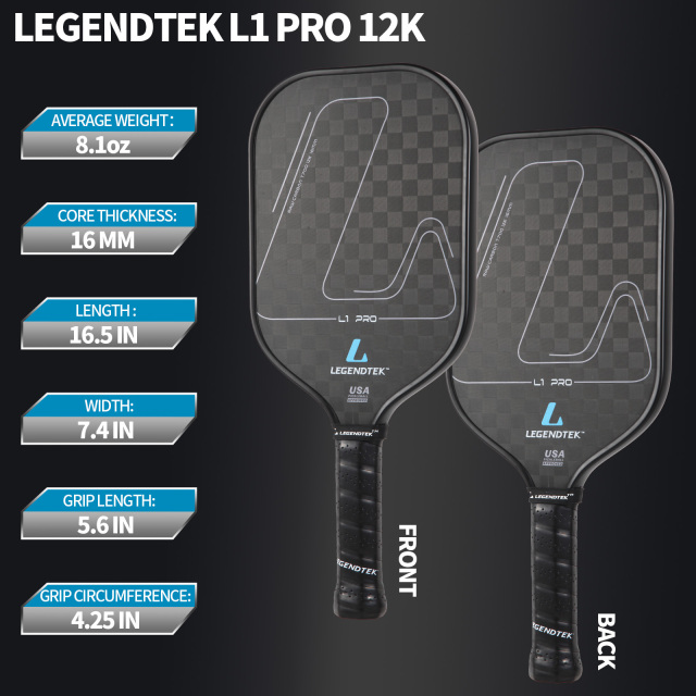 LEGENDTEK Pickleball Paddles , Carbon Friction Surface Pickleball Paddles, Pickleball Paddle USAPA APPROVED for All Levels