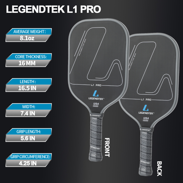 LEGENDTEK Pickleball Paddles , Carbon Friction Surface Pickleball Paddles, Pickleball Paddle USAPA APPROVED for All Levels