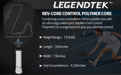 LEGENDTEK Pickleball Paddles , Carbon Friction Surface Pickleball Paddles, Pickleball Paddle USAPA APPROVED for All Levels
