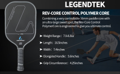 LEGENDTEK Pickleball Paddles , Carbon Friction Surface Pickleball Paddles, Pickleball Paddle USAPA APPROVED for All Levels