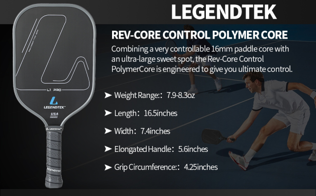 LEGENDTEK Pickleball Paddles , Carbon Friction Surface Pickleball Paddles, Pickleball Paddle USAPA APPROVED for All Levels