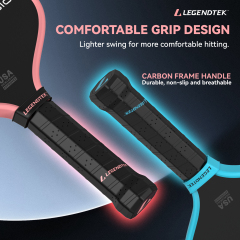 LEGENDTEK Pickleball Paddles , Carbon Friction Surface Pickleball Paddles, Pickleball Paddle USAPA APPROVED for All Levels