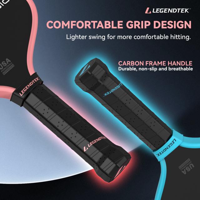 LEGENDTEK Pickleball Paddles , Carbon Friction Surface Pickleball Paddles, Pickleball Paddle USAPA APPROVED for All Levels