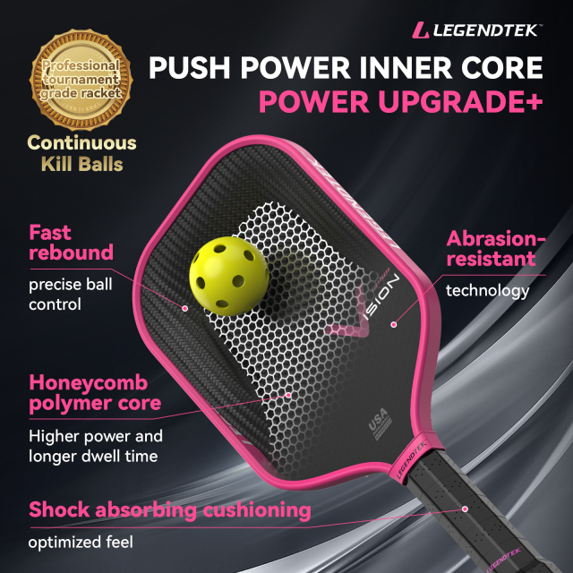 LEGENDTEK Pickleball Paddles , Carbon Friction Surface Pickleball Paddles, Pickleball Paddle USAPA APPROVED for All Levels