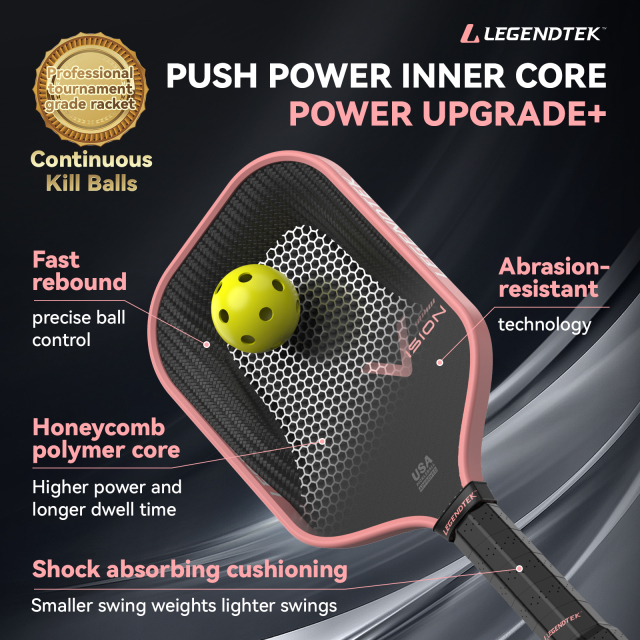 LEGENDTEK Pickleball Paddles , Carbon Friction Surface Pickleball Paddles, Pickleball Paddle USAPA APPROVED for All Levels