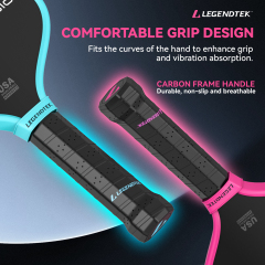 LEGENDTEK Pickleball Paddles , Carbon Friction Surface Pickleball Paddles, Pickleball Paddle USAPA APPROVED for All Levels