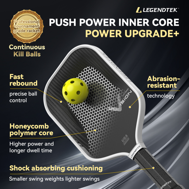 LEGENDTEK Pickleball Paddles , Carbon Friction Surface Pickleball Paddles, Pickleball Paddle USAPA APPROVED for All Levels