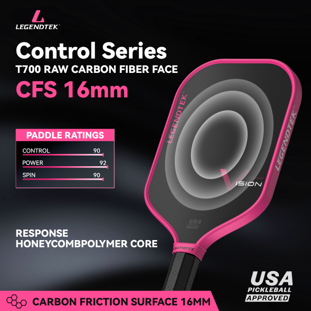 LEGENDTEK Pickleball Paddles , Carbon Friction Surface Pickleball Paddles, Pickleball Paddle USAPA APPROVED for All Levels