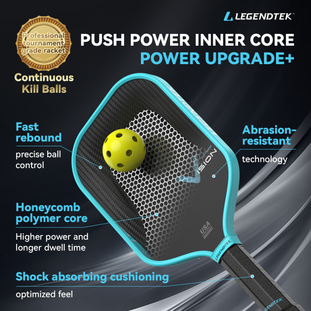 LEGENDTEK Pickleball Paddles , Carbon Friction Surface Pickleball Paddles, Pickleball Paddle USAPA APPROVED for All Levels