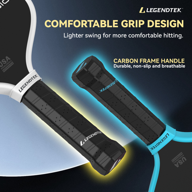LEGENDTEK Pickleball Paddles , Carbon Friction Surface Pickleball Paddles, Pickleball Paddle USAPA APPROVED for All Levels