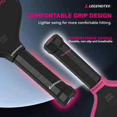 LEGENDTEK Pickleball Paddles , Carbon Friction Surface Pickleball Paddles, Pickleball Paddle USAPA APPROVED for All Levels