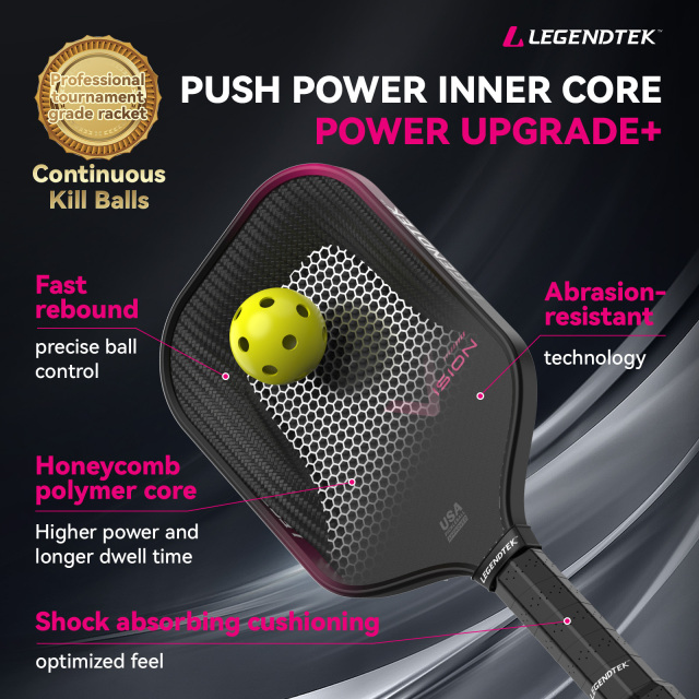 LEGENDTEK Pickleball Paddles , Carbon Friction Surface Pickleball Paddles, Pickleball Paddle USAPA APPROVED for All Levels