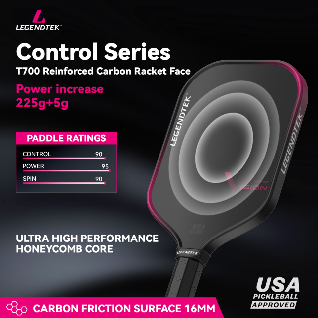 LEGENDTEK Pickleball Paddles , Carbon Friction Surface Pickleball Paddles, Pickleball Paddle USAPA APPROVED for All Levels