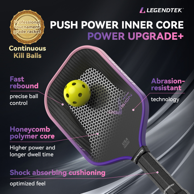 LEGENDTEK Pickleball Paddles , Carbon Friction Surface Pickleball Paddles, Pickleball Paddle USAPA APPROVED for All Levels