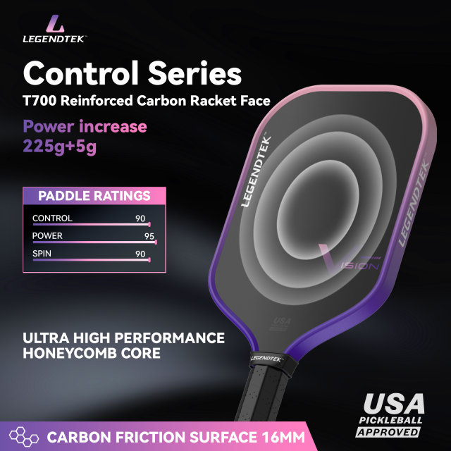 LEGENDTEK Pickleball Paddles , Carbon Friction Surface Pickleball Paddles, Pickleball Paddle USAPA APPROVED for All Levels