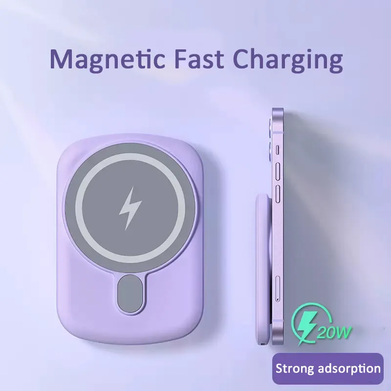 2023 New Coming MagSafe 5000mAh Wireless Magnetic Portable Power Bank 10000mAh with 20W Fast Charge Tech