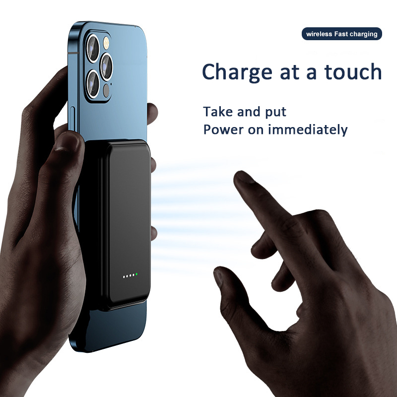 Trending Products 2023 New Arrivals Wireless Magnetic Portable Power Bank 5000mAh