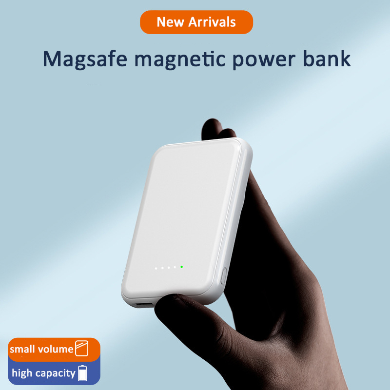 Trending Products 2023 New Arrivals Wireless Magnetic Portable Power Bank 5000mAh