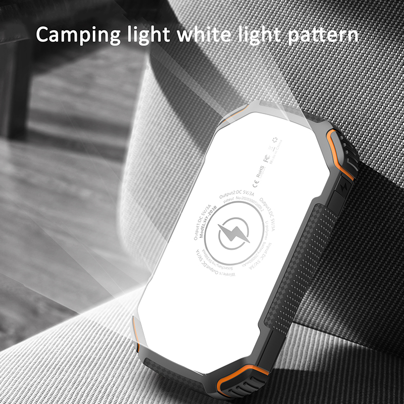 High Performance Portable Solar Power Bank 20000mAh with Solar Panel Power Generation Function