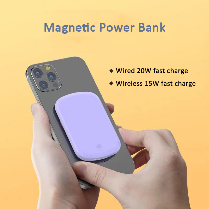 2023 New Coming MagSafe 5000mAh Wireless Magnetic Portable Power Bank 10000mAh with 20W Fast Charge Tech