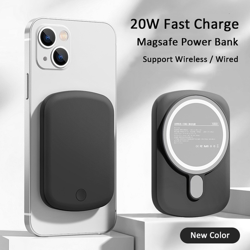 2023 New Coming MagSafe 5000mAh Wireless Magnetic Portable Power Bank 10000mAh with 20W Fast Charge Tech
