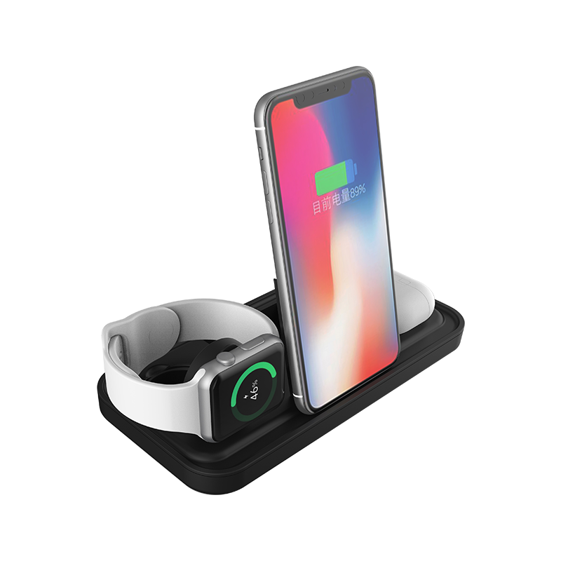 10W 15W Wireless Charging Pad Qi Fast Charger 3 in 1 Wireless Charger Stand Holders Station with USB Night Lamp