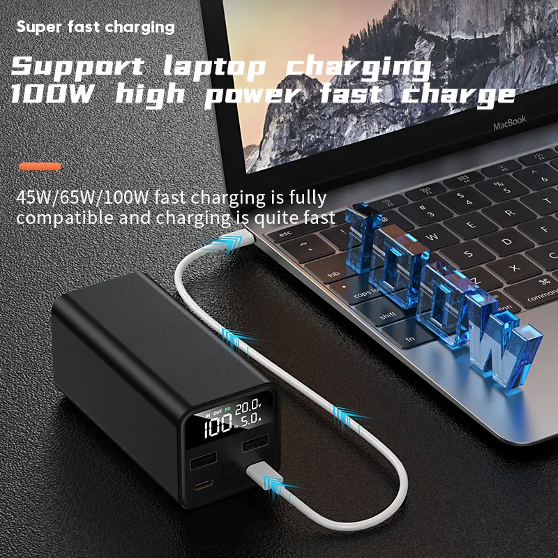 PD 100W Fast Charging 20000mAh Portable Power Bank for Laptop charging devices
