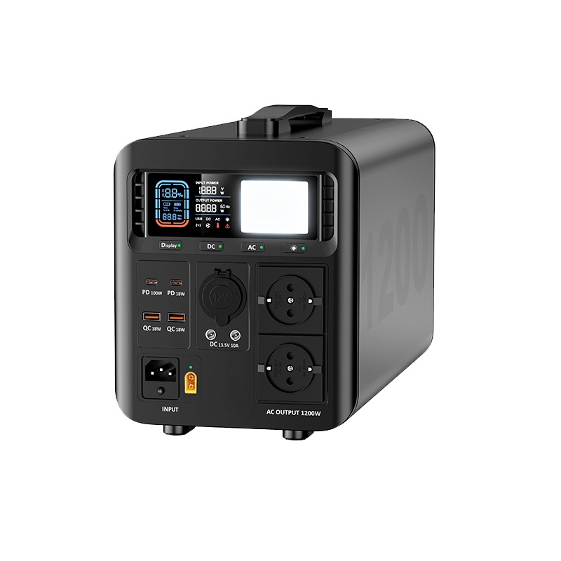 High Power Output Portable Power Station 1000W 1200W Solar Generator Power Energy for Outdoor Camping