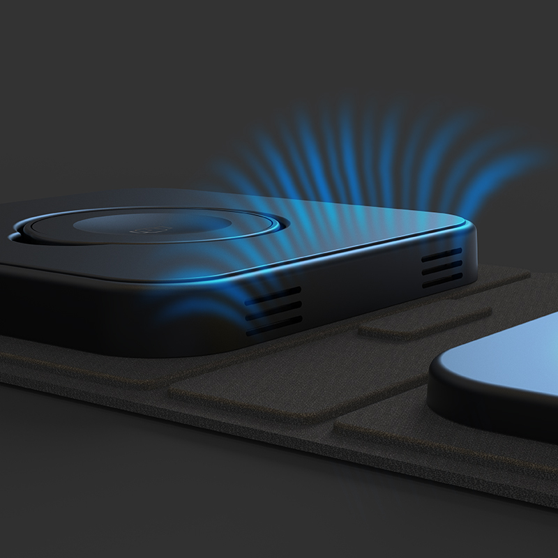 10W 15W Wireless Charging Pad Qi Fast Charger Foldable Magnetic 3 in 1 Wireless Charger Fast Charging Stand Holders Station