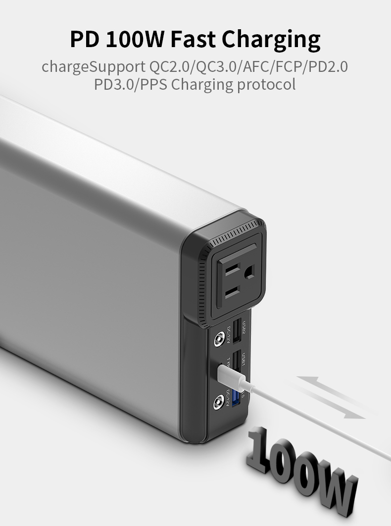150W Outdoor Portable Power Station Fast Charging 32000mAh Portable Emergency Power Generator
