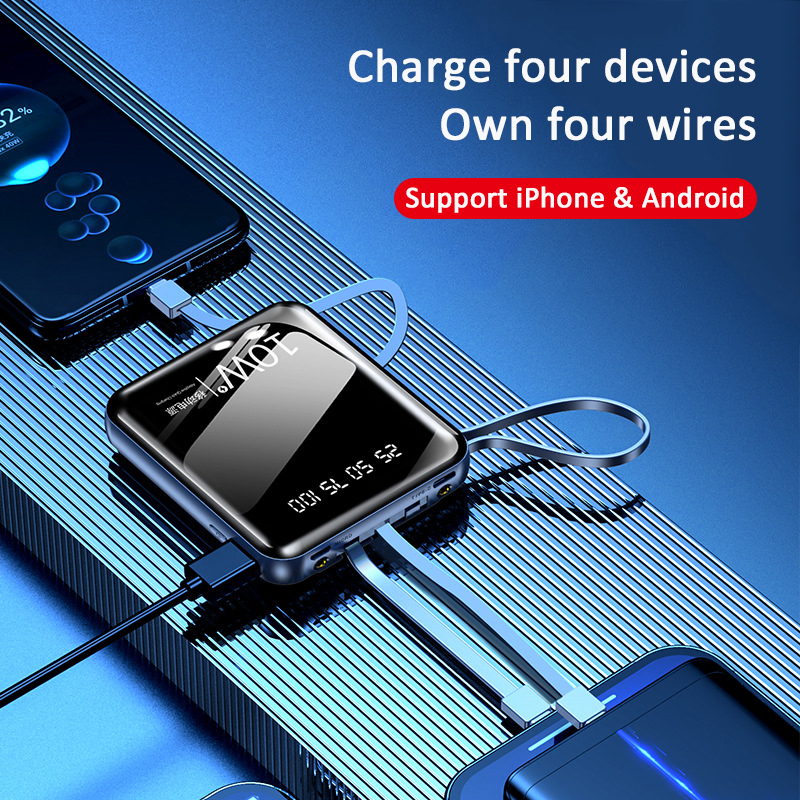 Customized 10000mAh Portable Power Bank 10W Fast charge support ios android phone