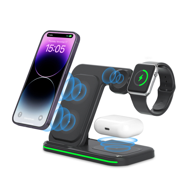 New Arrivals Popular Qi Phone Magnetic 3 in 1 Wireless Charger universal Wireless Charging Stand Holders Station